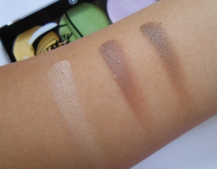 Contouring shade swatches