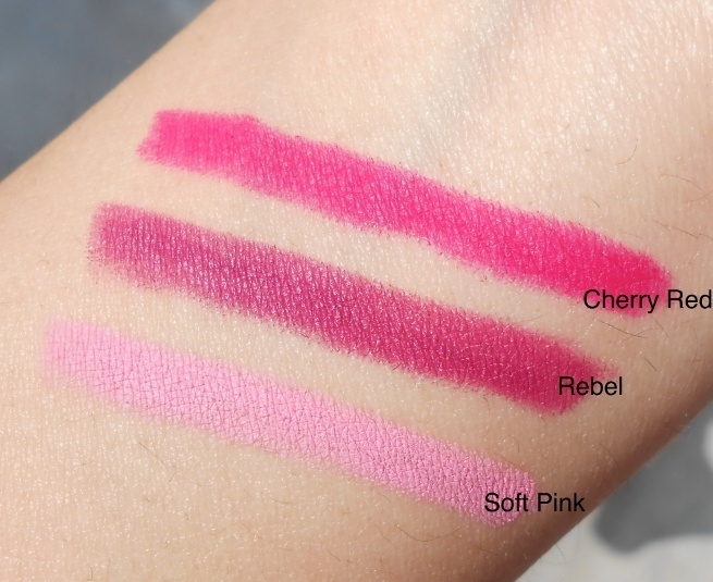 Lip liner swatches