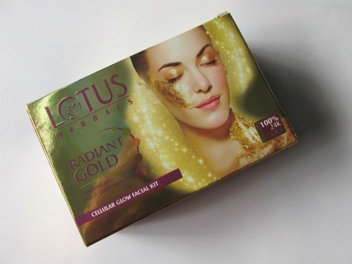 Lotus Herbals Radiant Gold Cellular Glow Facial Kit Review