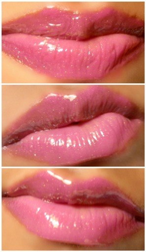 Pink lip gloss lip swatches