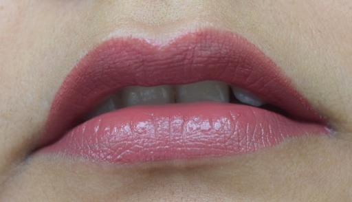 Swatch on lips