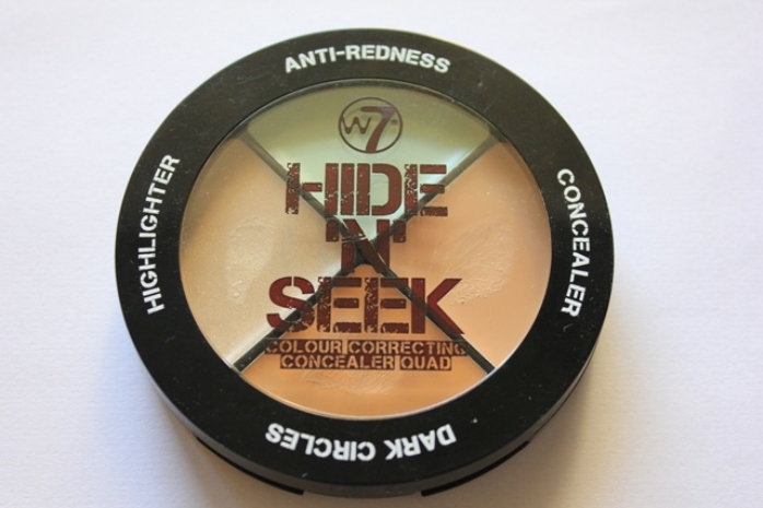 W7 Green Hide 'N' Seek Colour Correcting Concealer Quad Review