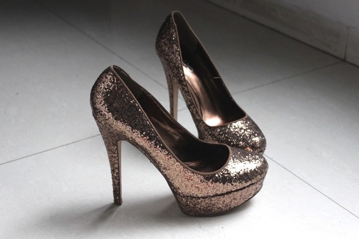 beautiful glittery high heels