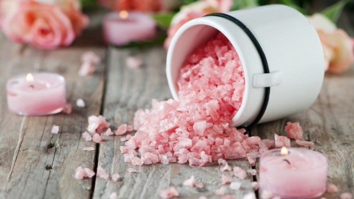 pink bath salt