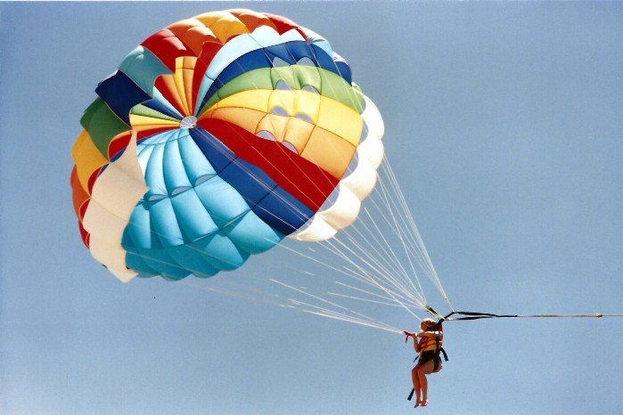 woman parasailing