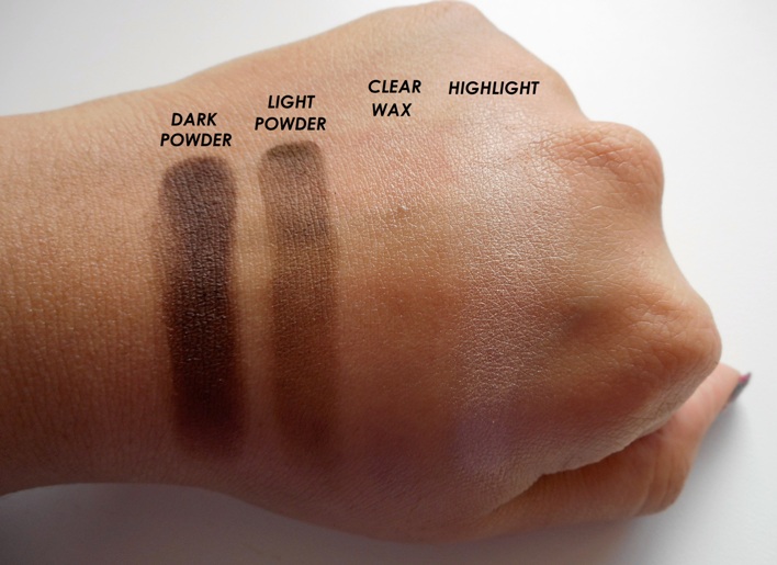 Hard Candy Brow Wow hand swatches