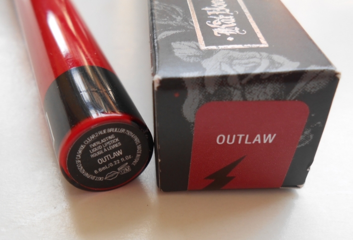 Kat Von D Outlaw Everlasting Liquid Lipstick label