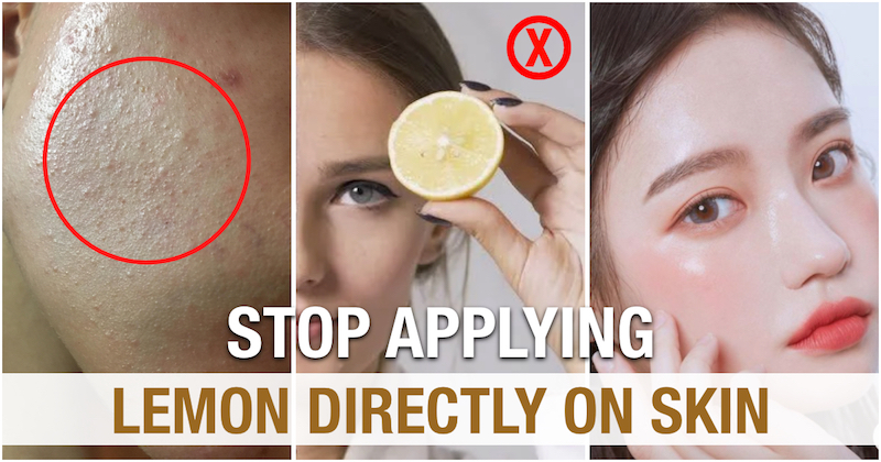 Lemon on skin