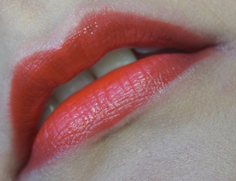 Orange lip gloss