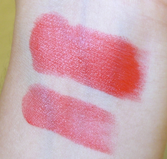 Red lipstick swatch