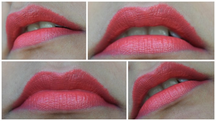 Rimmel London The Only One Lipstick Cheeky Coral Lip Swatch