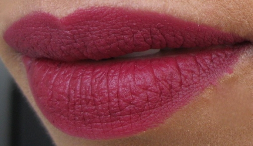 Swatch on lips