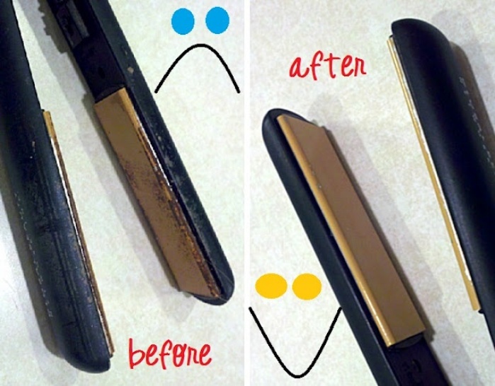 cleaning flat iron