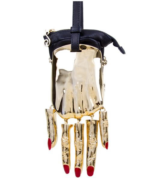 skeleton hand bag