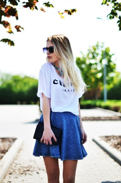 18 Cute Denim Skirt Outfit Ideas For A Stylish Look