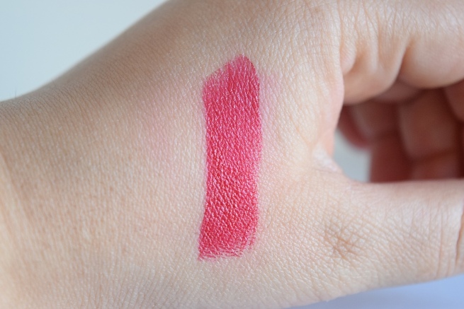 Lipstick swatch on hands