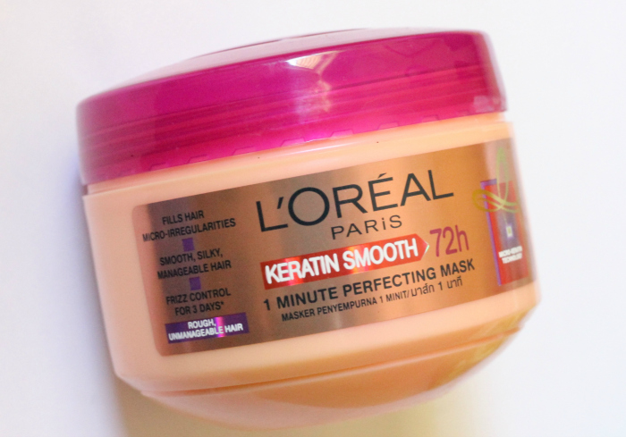 L'Oreal Keratin Smooth72h 1 Minute Perfecting Mask Review