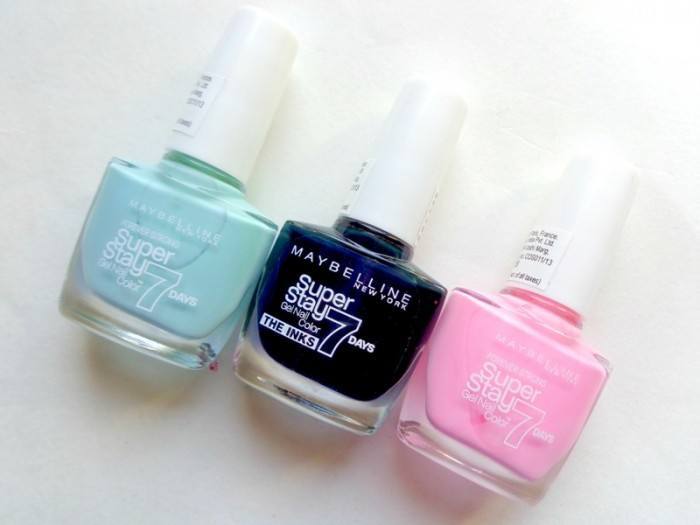 Maybelline Super Stay 7 Days Gel Nail Color - Mint for Life, Pink in the Park, Emerald Excess Review