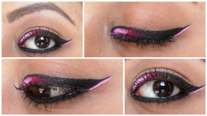 Pink eyeliner makeup
