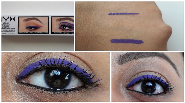 Violet eyeliner makeup