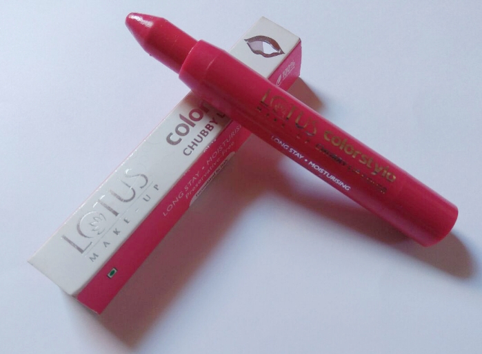Lotus Herbals Colorstylo Chubby Lip Color - Scarlet Pink Review
