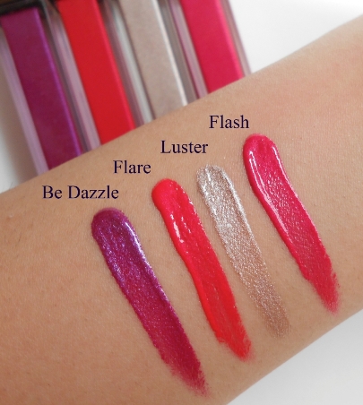 MUA Luxe Metallic Liquid Lipstick swatches