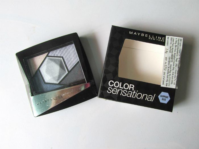 Maybelline Sapphire Blue Color Sensational Diamond Eye Shadow Review, Swatches, EOTD