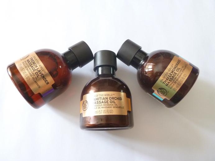 The Body Shop Spa of the World massage oils