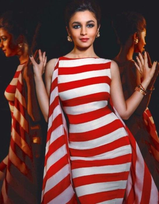 alia bhatt stripes dress