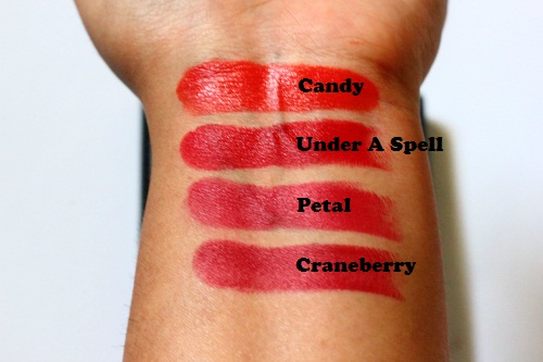 Coloressence Intense Long Wear Lip Color  Cranberry swatches