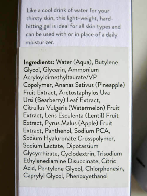 Drunk elephant hydra gel ingredients