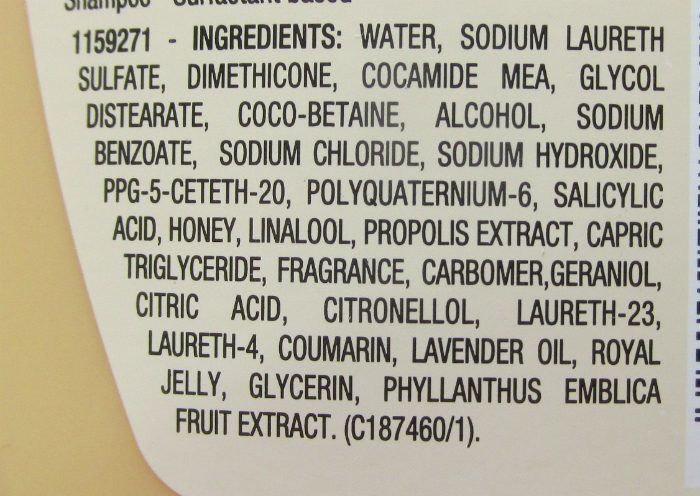 Garnier Ultra Blends Anti Hair Fall Shampoo ingredients