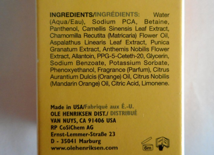Ingredients truth facial water