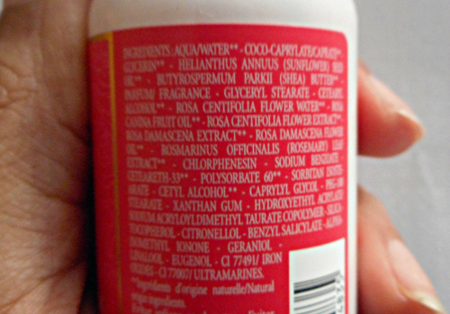LOccitane Roses Body Milk ingredients