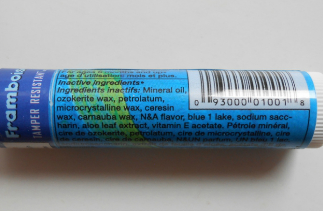 Oralabs Liprageous Blue Raspberry Lip Balm ingredients