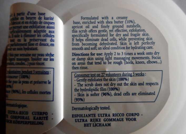 Product description shea butter body scrub