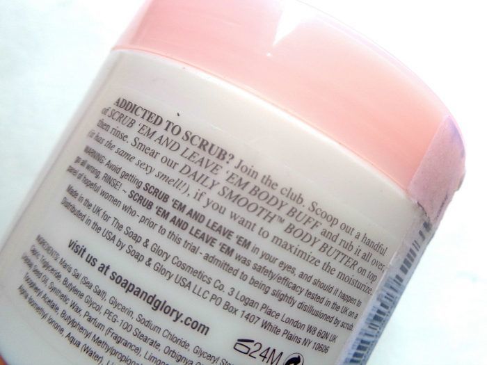 Soap and glory scrub details