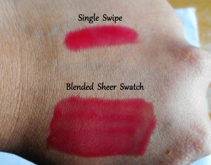 Swatch of clinique nectar glow