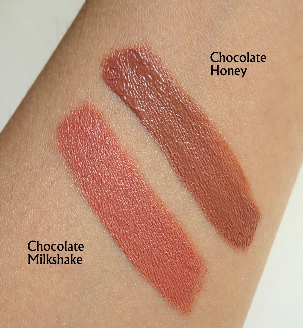 Swatches of too faced lipstick