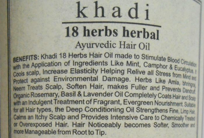 Khadi 18 Herbs Herbal Ayurvedic Hair Oil benefits