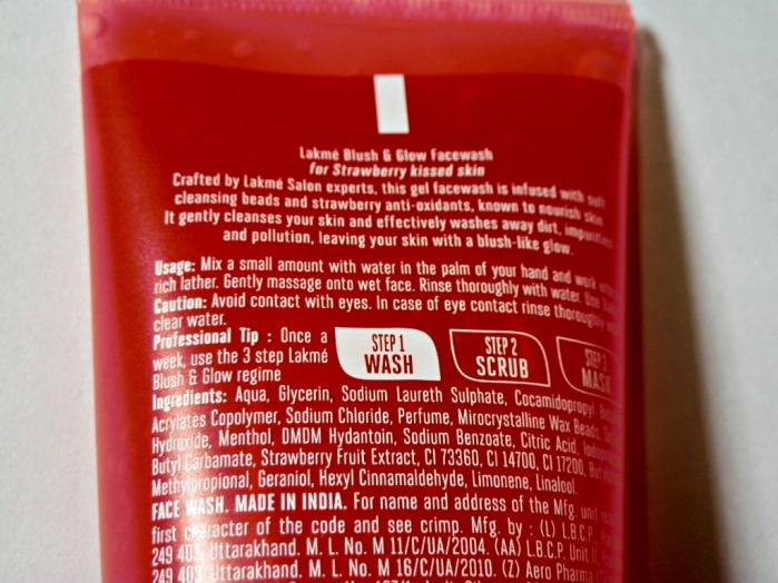 face wash product description