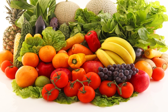 fresh fruits and veggies