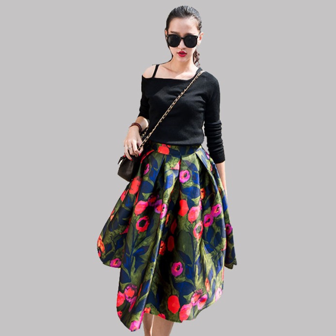 patterned skirt