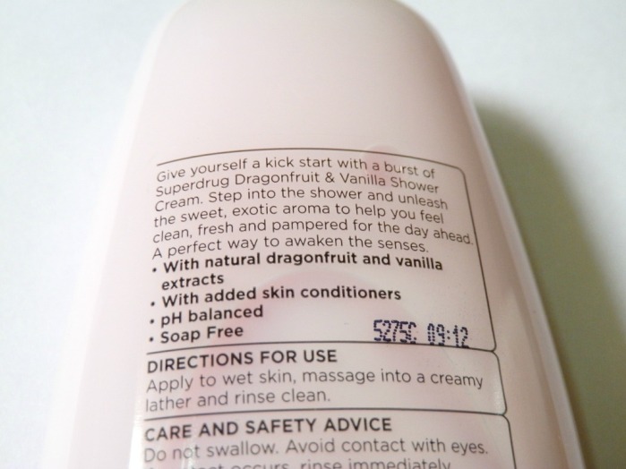 product claims shower cream