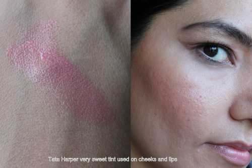 swatch cheek and lips