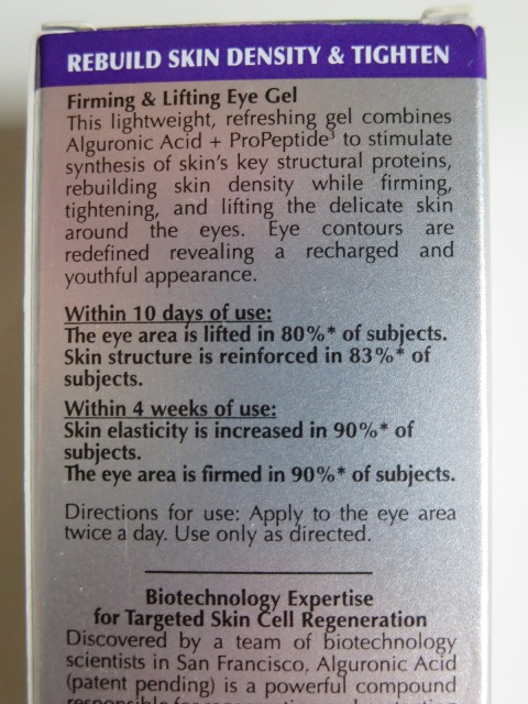 Algenist Firming and Lifting Eye Gel product description