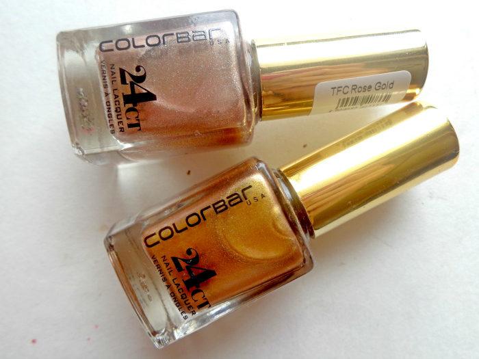Colorbar Coppertone Gold & Rose Gold 24 CT Nail Lacquer packaging