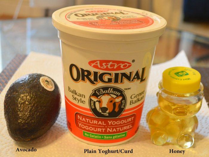 DIY Avocado, Honey and Yogurt Face Pack Ingredients