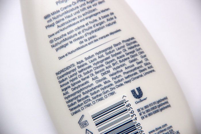 Dove Dry Oil Moisture Body Wash ingredients