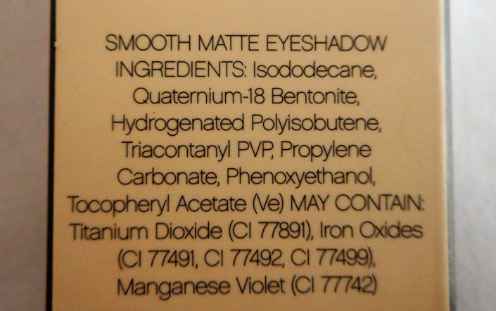 ELF Matte Eyeshadow in Blushing Rose ingredients